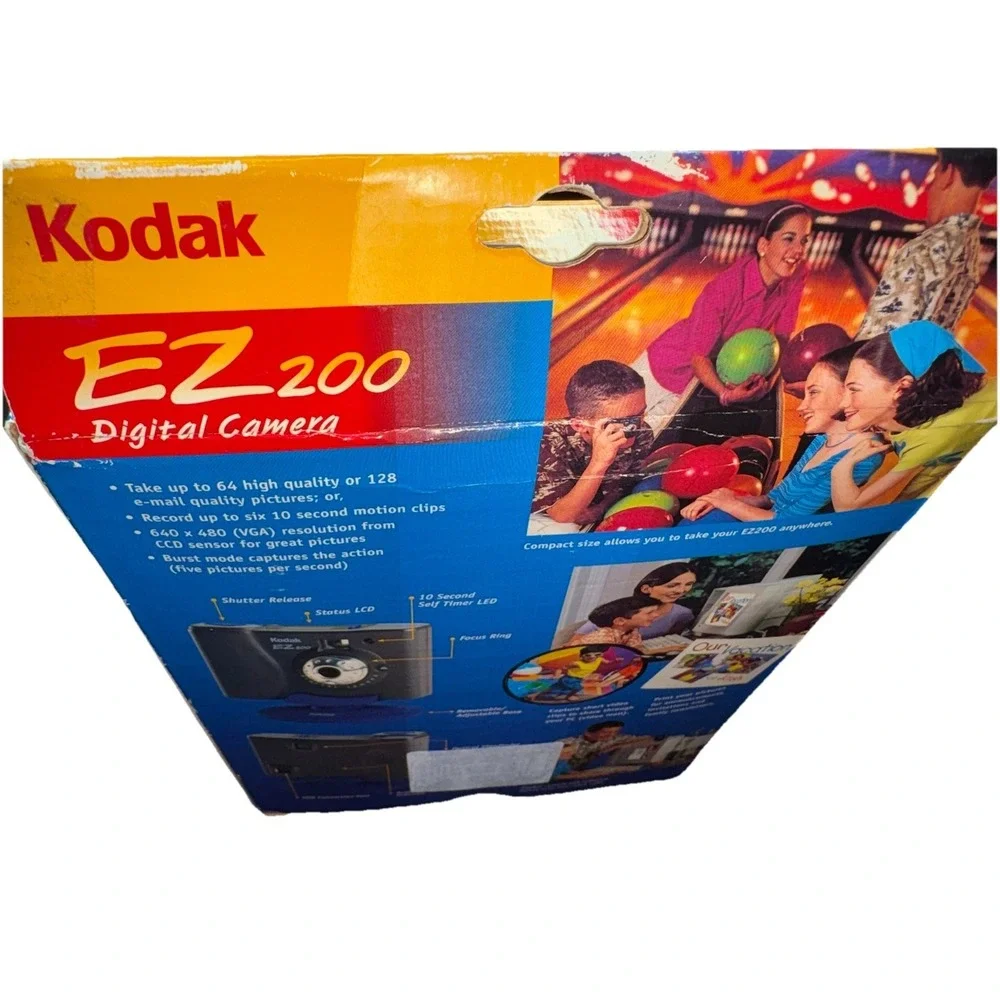 VTG Kodak EZ200 0.3MP Digital Camera - Pictures & Video‎ New In Box USB